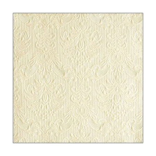 Elegance Pearl Cream dombornyomott szalvéta - 15 darabos papírárú, csomagoló és tárolóeszköz