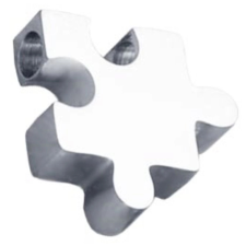 Elegáns Acél Puzzle Medál puzzle, kirakós
