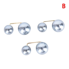 Elegáns dupla gyöngy bross ezüstszürke bross