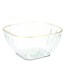 Elegáns Pufo Goldy tál saláták, gyümölcsök, sütemények felszolgálására, 18 cm konyhai eszköz