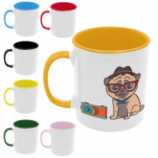 Elegáns Pug - Színes Bögre bögrék, csészék