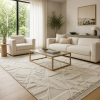  Elegáns világos szürke szőnyeg finoman kidolgozott geometrikus mintázattal és puha, kellemes tapintású felülettel – elegáns nappali szőnyeg, texturált minimalista design 160x230cm