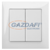 ELEKTRO-PLAST 1416-00 "Sentia" zsalunyomó kapcsoló, süllyesztett, fehér, IP20, 250V, 10A, kerettel