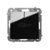ELEKTRO-PLAST 1418-58 "Sentia" dupla váltókapcsoló, süllyesztett, fekete, IP20, 250V, 10A, keret nélkül