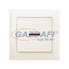 ELEKTRO-PLAST 1419-11 "Sentia" kétpólusú kapcsoló, süllyesztett, krém, IP20, 250V, 10A