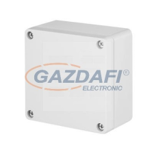 ELEKTRO-PLAST 2701-02 kötődoboz 7 kúpos kábelbevezetővel, csavaros fedéllel, 129x129x61mm, szürke, IP55 villanyszerelés