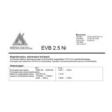  Elektróda bázikus EVB 2,5 NI 5.00 mm 5.4 kg (13611) hegesztés