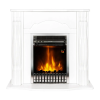  Elektromos kandalló Klasszikus fehér és Gala ezüst, Art Flame, 883x950x300 mm, 2000W, Termosztát, 5 lángintenzitás fokozat, Időzítő