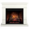  Elektromos kandalló Lisbona Premium, Dimplex Revillusion 30" 3D elektromos tűztérrel, Vanília színű, középső / sarok, 125 x 37 x 107 cm, 3D láng, lángpanel, valósághű rönkök, színtémákkal, ventilátoros fűtéssel és hanggal, távirányítóval, sz...