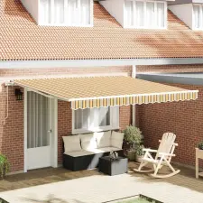  Elektromos Kihúzható Napernyő Sokszínű 400 × 350 cm nyílászáró