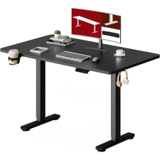  Elektromos magasságállítható íróasztal 110 x 60 cm memóriafunkciós vezérléssel, fekete íróasztal