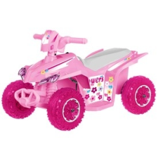  Elektromos quad - 6V, rózsaszín autópálya és játékautó