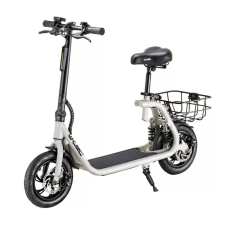 Elektromos Roller levehető üléssel, kosárral - Fehér elektromos roller