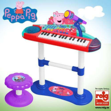 Elektronikus billentyűzet mikrofonnal és Peppa Pig székkel játékhangszer