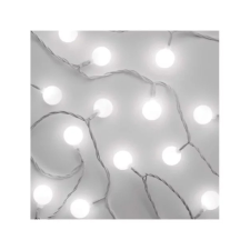Elemes fehér golyós fényfüzér 10 LED - 1,5 m fehér 96015LIB-101WC karácsonyfa izzósor