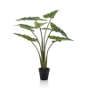  Élethű Alocasia frydek műnövény 100 cm – 7 leveles, cserépben