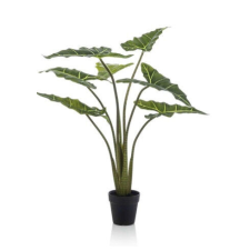  Élethű Alocasia frydek műnövény 100 cm – 7 leveles, cserépben dekoráció