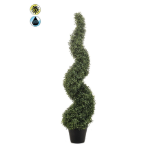  Élethű buxus bokor spirálos 120cm UV-s dekoráció