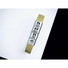  Életünk lenyomatai 4 egyedi medálos MoMents arany színű acél karkötő karkötő