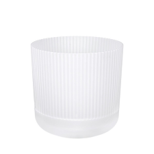 Elif Plastic Kaspó Nostalgia alátéttel 1,8L több színben Szín: Fehér kerti tárolás