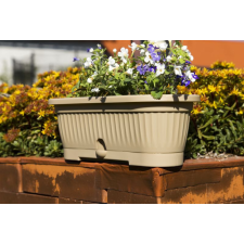 Elif Plastic Virágláda alátéttel Verbéna 1,9L 30x12x11cm Szín: Homok kerti tárolás