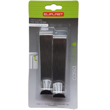 ELIPLAST FOGAS AJTÓRA AKASZTHATÓ INOX 2,5X12X6CM NAGY 2DB/CSOMAG fürdőszoba kiegészítő