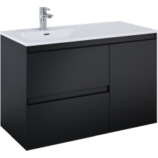 Elita Split szekrény 100x45.8x63.5 cm Függesztett, mosdó alatti fekete 168151 fürdőszoba bútor