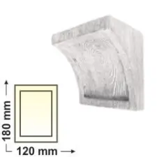 Elite Decor DecoWood Fehér-120 Univerzális konzol-02 (ED026) tapéta, díszléc és más dekoráció