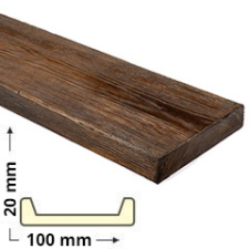 Elite Decor DecoWood Mahagóni-100 Modern poliuretán deszka panel (ET507) tapéta, díszléc és más dekoráció