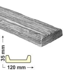 Elite Decor DecoWood Szürke-120 Rusztikus poliuretán deszka panel (ET306) tapéta, díszléc és más dekoráció