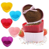 Elite Home 12 részes színes szilikon muffin sütőforma - szív alakú