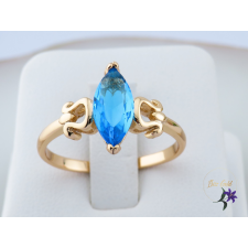  Eliza antiallergén világoskék köves gyűrű-18K gyűrű