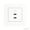 ELKO EP Hungary ELKOEP Fehér dupla USB töltő (2x USB-C) - komplett - q45 (45382_SBR+45910_TBR+45993)