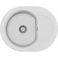 ELLECI Easy Round 600 G68 Bianco Gránit mosogatótálca (LGYR6068)Munkalapra szerelhető mosogatótálca
