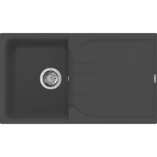 ELLECI Ego 400 M70 Nero metal Gránit mosogatótálca (LME40070)Munkalapra szerelhető mosogatótálca