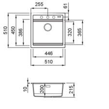 ELLECI - Mosogatótálca Best 104 Workstation G59 Antracite mosogatótálca