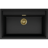ELLECI - Mosogatótálca Sintesi 130 K86 Black arany tartozékokkal