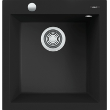 ELLECI Quadra 102 AUTOMATA K86 Black Kerámia mosogatótálca (LKQ10286AUT) Munkalapra szerelhető mosogatótálca
