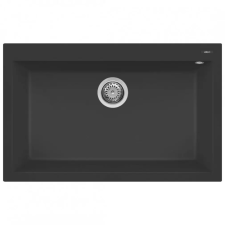 ELLECI Quadra 130 G40 Nero Gránit mosogatótálca (LGQ13040)Munkalapra szerelhető (LGQ13040) mosogatótálca