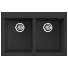 ELLECI Quadra 340 G40 Nero Gránit mosogatótálca (LGQ34040BTP)Munkalapra szerelhető (LGQ34040BTP) mosogatótálca