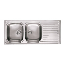 ELLECI Sky 500 Mosogatótálca csepegtetővel inox dupla bal medencés LIK500SACSX mosogatótálca