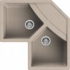 ELLECI Unico Corner G51 Gránit Sarok Mosogatótálca dupla medencés avena LGUCOR51