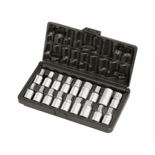 Ellient Tools olajleeresztő dugókulcs készlet, 3-4-6lapos fejjel, 3/8&quot;, 18 darabos (AT1236) dugókulcs
