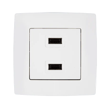 Elmark 190751 CITY 2xUSB ALJZAT FEHÉR METÁL villanyszerelés