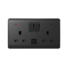 Elmark 190889/A LONDON 2P DOUBLE SOCKET 2P SWITCH NEON+USB AN
