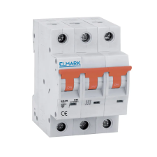 Elmark 41332R MINIATURE CIRCUIT BREAKER C63R 32A 3P 6kA CURVE C villanyszerelés