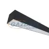Elmark 99SM1203024/BL "S48" Falon kívüli LED profil, 24W, 2280lm, 3000K, fekete, 1200mm, A++ -A