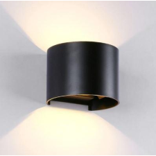 Elmark Állítható sugárzású kültéri LED-es fali lámpatest 2x5W IP54 fekete kör kültéri világítás