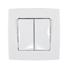 Elmark CITY DUPLA VÁLTÓKAPCSOLÓ, FEHÉR METÁL 190051 villanyszerelés