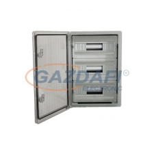 Elmark falon kívüli maszkolt műanyag elosztószekrény átlátszó ajtóval, 45 modul, 500x350x190mm, IP65, szürke villanyszerelés